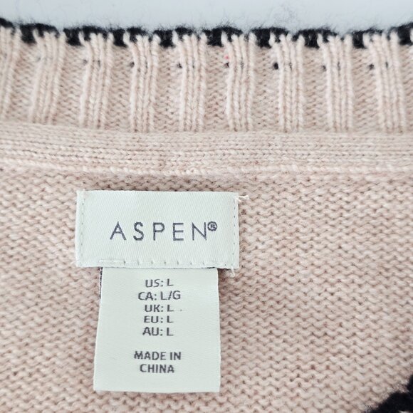 NWT Aspen Merino Wool Knit Sweater Size L Pink - Coquette - Picture 3 of 8